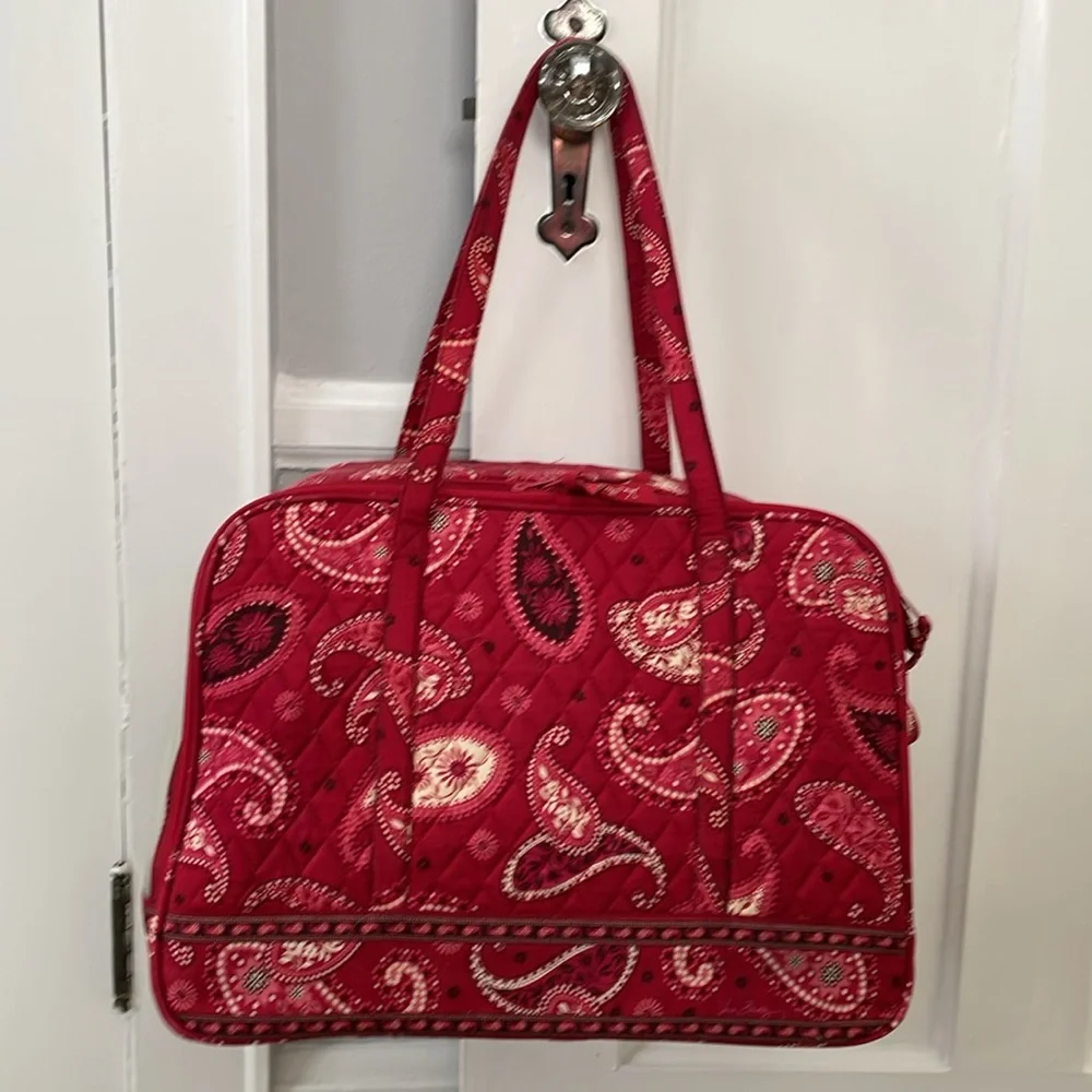 Vera Bradley Red Paisley Dog Carrier/Handbag
